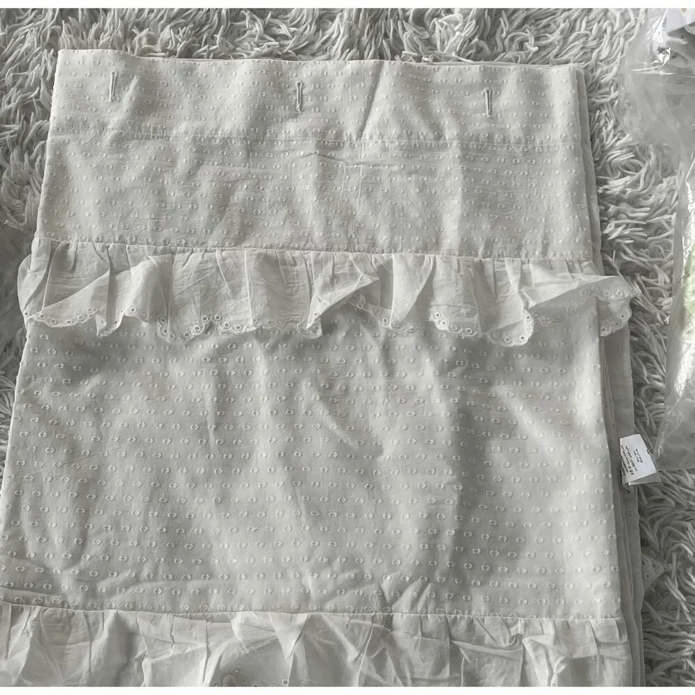 Pottery Barn Kids LoveShackFancy Eyelet Ruffled Shower Curtain